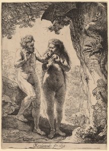 Adán y Eva de Rembrandt van Rijn