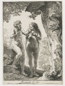Adán y Eva de Rembrandt van Rijn