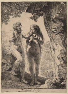 Adán y Eva de Rembrandt van Rijn