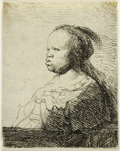 Una mujer africana de Rembrandt van Rijn