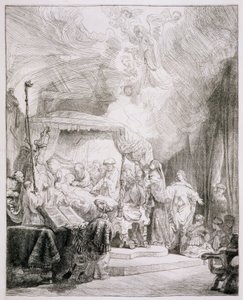 B.99.II Muerte de la Virgen, c.1639 de Rembrandt van Rijn