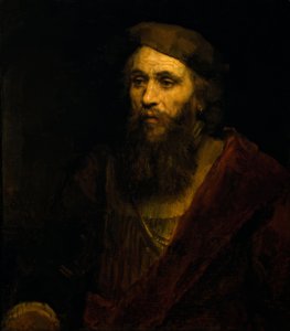 Hombre barbudo con gorra de Rembrandt van Rijn
