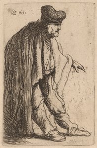 Mendigo con la mano izquierda extendida de Rembrandt van Rijn