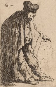 Mendigo con la mano izquierda extendida de Rembrandt van Rijn