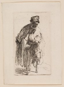 Mendigo con una pierna de madera de Rembrandt van Rijn