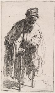 Mendigo con una pierna de madera, c.1630 de Rembrandt van Rijn