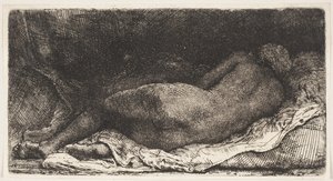 Niña africana negra acostada de Rembrandt van Rijn