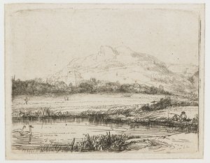 Canal con un pescador y dos cisnes
Canal con un pescador y dos cisnes de Rembrandt van Rijn