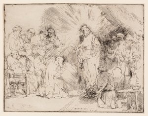 Cristo apareciendo a los apóstoles de Rembrandt van Rijn
