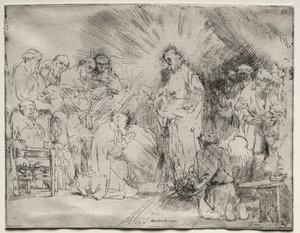 Cristo apareciendo a los apóstoles de Rembrandt van Rijn