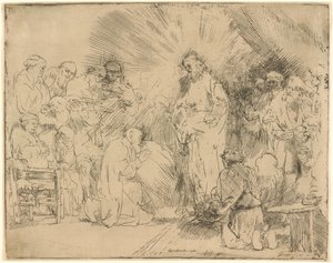 La aparición de Cristo a los apóstoles de Rembrandt van Rijn
