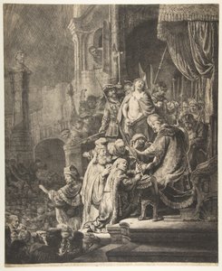 Cristo ante Pilato: la gran placa, 1636 de Rembrandt van Rijn