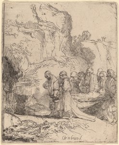Cristo llevado al sepulcro de Rembrandt van Rijn