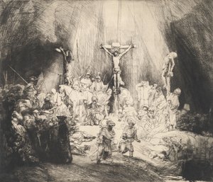 Cristo crucificado entre los dos ladrones Las tres cruces