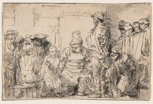 Cristo discutiendo con los doctores de Rembrandt van Rijn