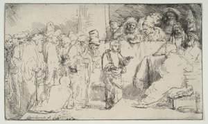 Cristo disputando con los doctores, un boceto, 1652