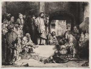 Cristo predicando La Petite Tombe, c. 1657 de Rembrandt van Rijn