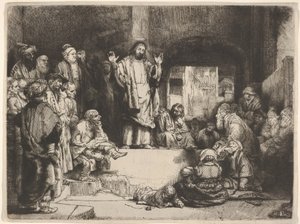 Cristo predicando, llamado La Petite Tombe de Rembrandt van Rijn