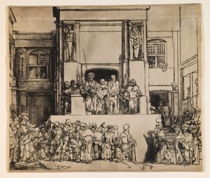 Cristo presentado al pueblo (Ecce Homo) de Rembrandt van Rijn