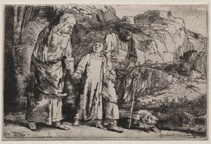 Christ Returning from the Temple with His Parents de Rembrandt van Rijn