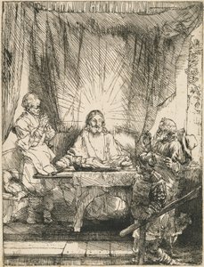 Cristo en Emaús: la Placa Mayor de Rembrandt van Rijn