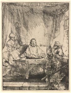Cristo en Emaús: la placa más grande de Rembrandt van Rijn
