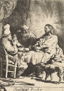 Cristo en Emaús: la Placa Más Pequeña, 1634