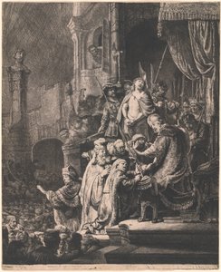 Cristo ante Pilato: Gran placa de Rembrandt van Rijn