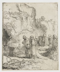 Cristo llevado al sepulcro de Rembrandt van Rijn
