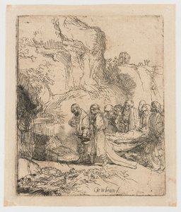 Cristo llevado al sepulcro de Rembrandt van Rijn