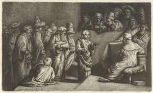 Cristo disputando con los Doctores: un boceto