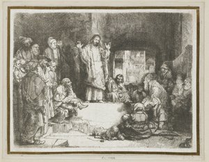 Cristo predicando («La Petite Tombe») de Rembrandt van Rijn