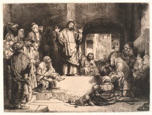 Cristo predicando ("La pequeña tumba") de Rembrandt van Rijn