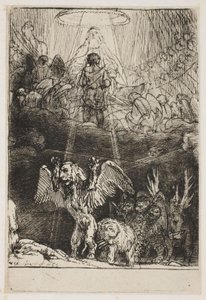 La visión de Daniel sobre las cuatro bestias de Rembrandt van Rijn