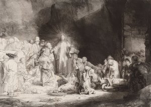 La hoja de los cien florines. Hacia 1649 de Rembrandt van Rijn