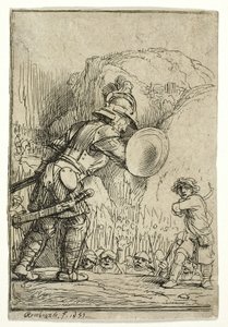 David y Goliat de Rembrandt van Rijn