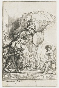 David y Goliat de Rembrandt van Rijn