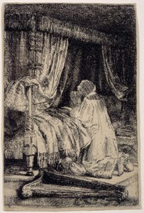 David en oración de Rembrandt van Rijn