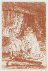 David en oración de Rembrandt van Rijn