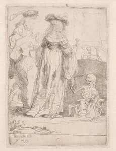La joven pareja y la muerte de Rembrandt van Rijn