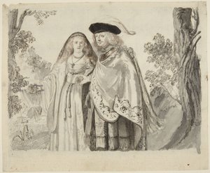 El hombre de la pluma blanca de Rembrandt van Rijn