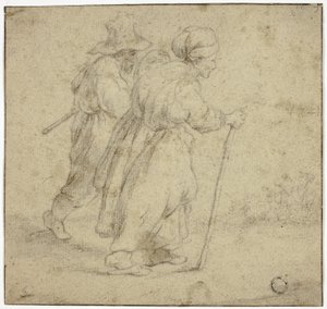 Pareja de campesinos ancianos de Rembrandt van Rijn