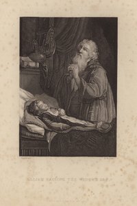 Elías resucitando al hijo de la viuda de Rembrandt van Rijn