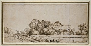 Edificios de la Granja junto a un Camino