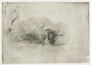 Granja entre árboles
Un grupo de árboles con una vista de Rembrandt van Rijn
