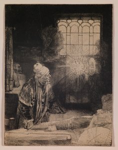 Fausto (El erudito en su estudio) de Rembrandt van Rijn
