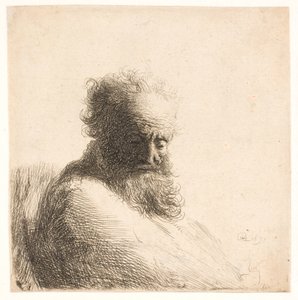 Viejo barbudo. Busto de Rembrandt van Rijn