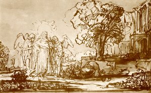 Dios Padre aparece a Abraham de Rembrandt van Rijn