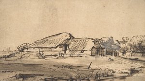 Grupo de edificios de granja, ca. 1648-52 de Rembrandt van Rijn