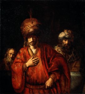 Hamán reconoce su destino David y Urías de Rembrandt van Rijn